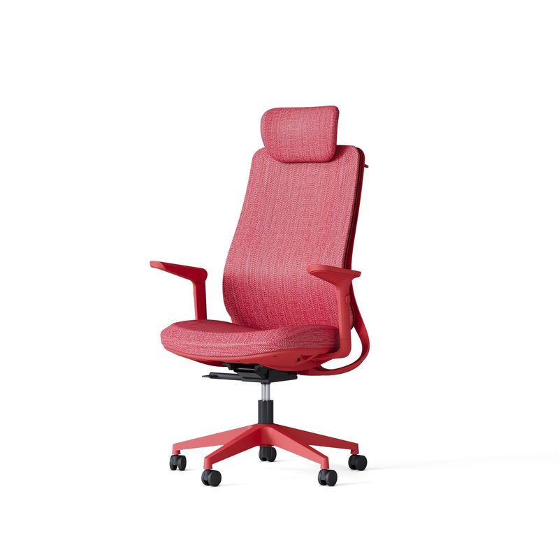 Migliora il tuo spazio di lavoro con schiena alta sedia da ufficio Executive Red Mesh con supporto lombare