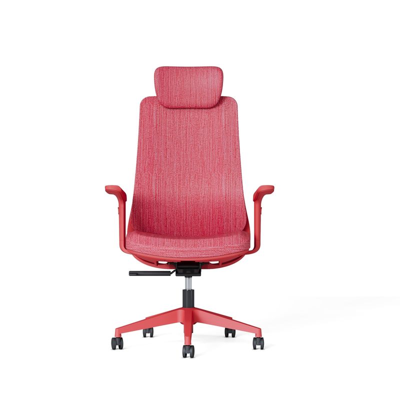 Migliora il tuo spazio di lavoro con schiena alta sedia da ufficio Executive Red Mesh con supporto lombare
