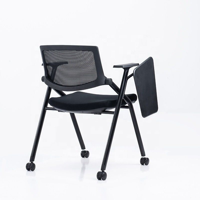 Poltabile Full Function Office Mesh Training Chair con pad di scrittura a ruota per studenti