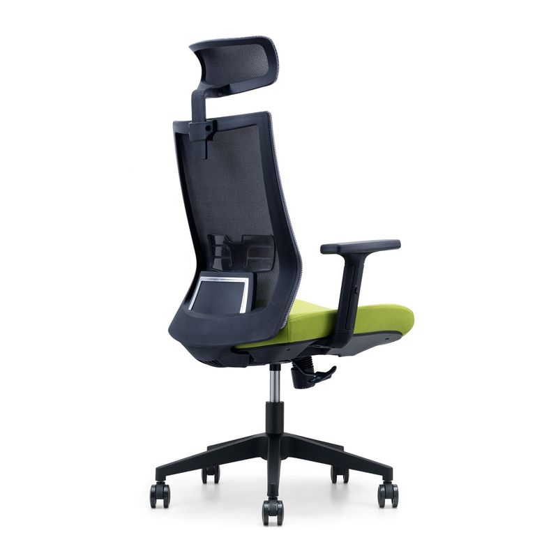 Sedia a maglia regolabile con appoggio per braccio e appoggio per testa per ufficio con design ergonomico per schiena alta moderna