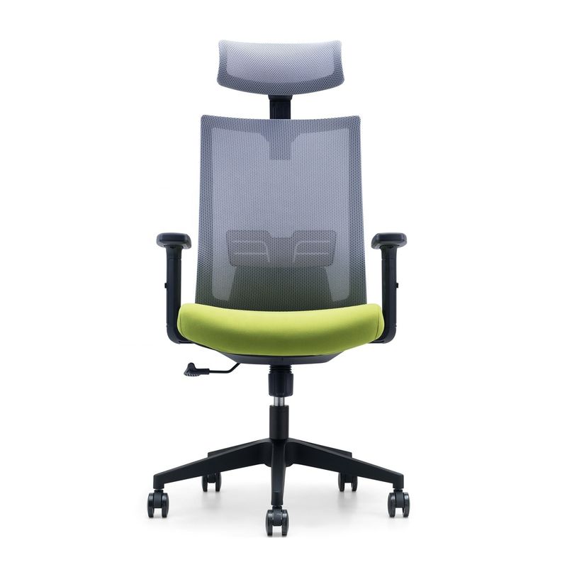 Sedia a maglia regolabile con appoggio per braccio e appoggio per testa per ufficio con design ergonomico per schiena alta moderna
