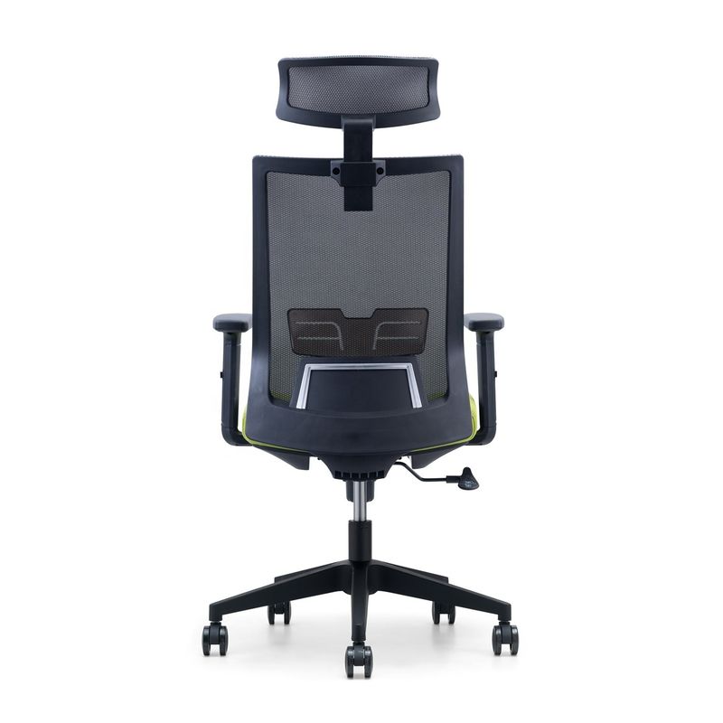 Sedia a maglia regolabile con appoggio per braccio e appoggio per testa per ufficio con design ergonomico per schiena alta moderna