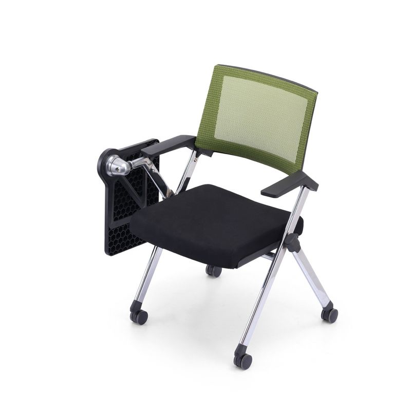 Sedia di allenamento a maglia ripiegabile per ufficio con scrivania e tablet per una funzione completa