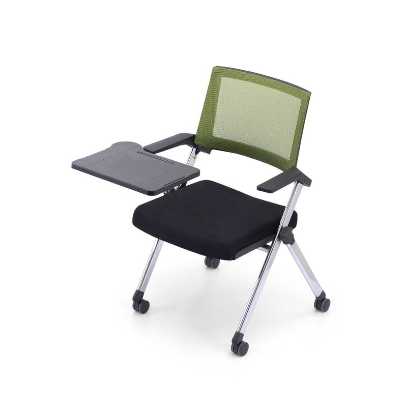 Sedia di allenamento a maglia ripiegabile per ufficio con scrivania e tablet per una funzione completa