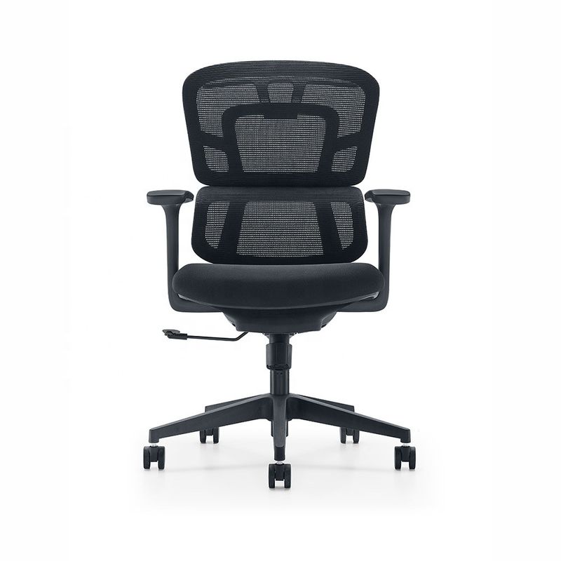 Sedile ergonomica per ufficio a doppia schiena regolabile a schiena media