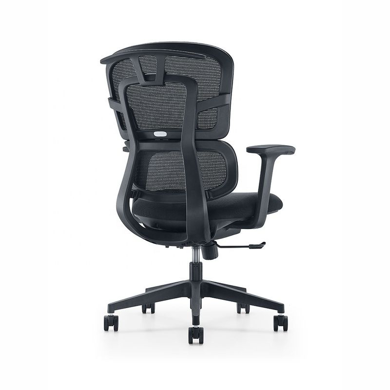 Sedile ergonomica per ufficio a doppia schiena regolabile a schiena media