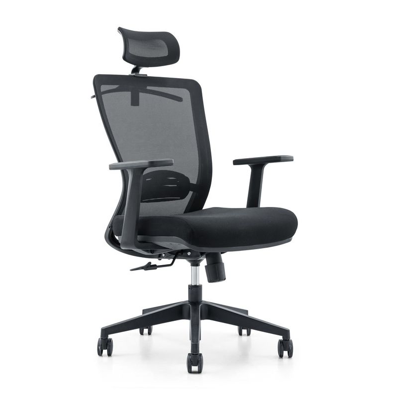 650*690*1150-1250mm Poltrona da ufficio regolabile di lusso con tessuto a maglia e braccio fisso