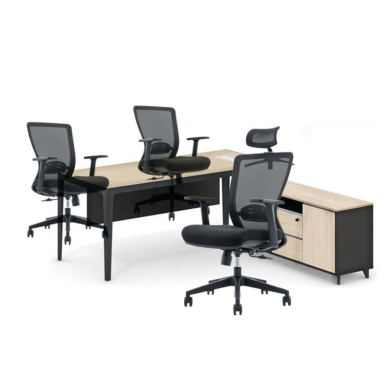 650*690*1150-1250mm Poltrona da ufficio regolabile di lusso con tessuto a maglia e braccio fisso