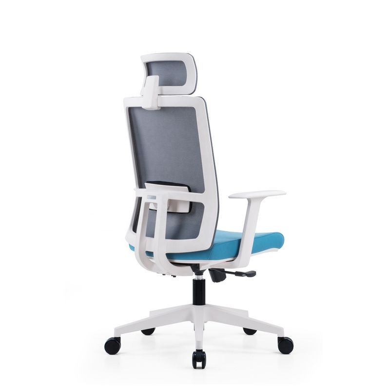 Moderno design telaio in ferro schiena alta maglia bianca sedia di ufficio girevole per mobili Foshan