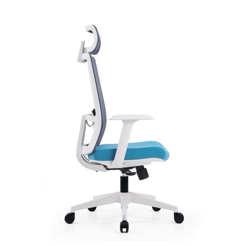 Moderno design telaio in ferro schiena alta maglia bianca sedia di ufficio girevole per mobili Foshan
