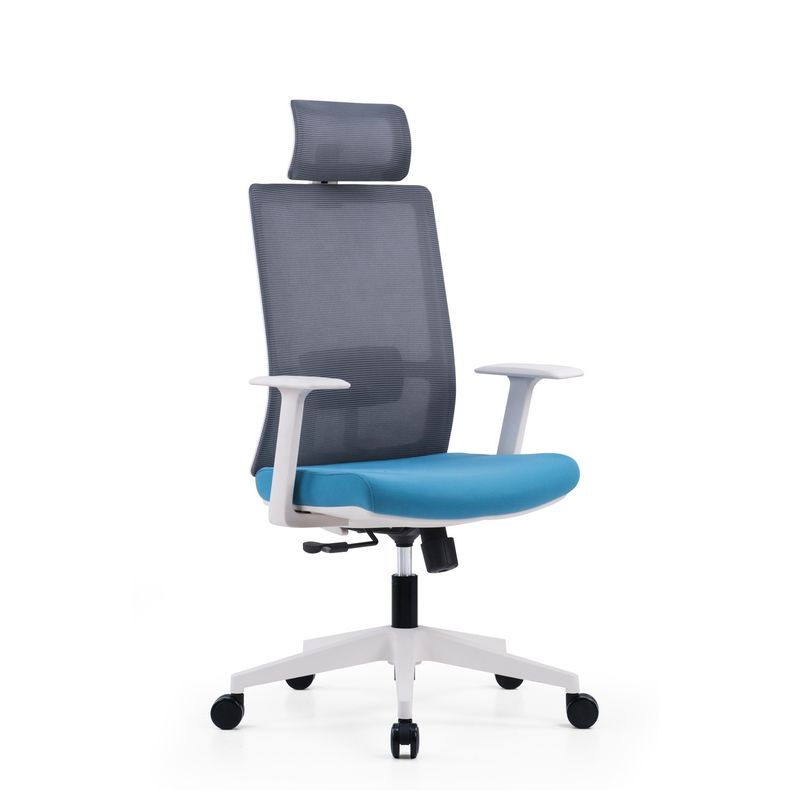 Moderno design telaio in ferro schiena alta maglia bianca sedia di ufficio girevole per mobili Foshan