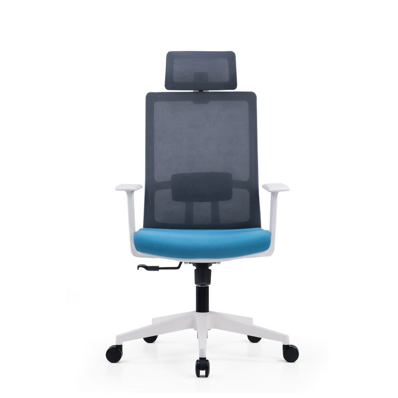 Moderno design telaio in ferro schiena alta maglia bianca sedia di ufficio girevole per mobili Foshan