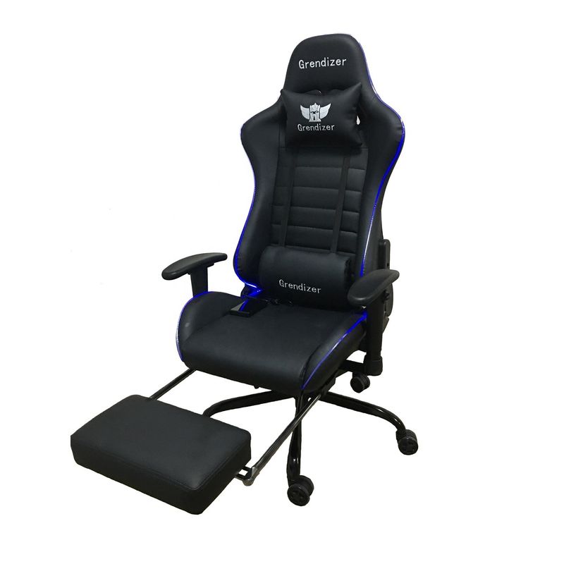 Sedile da gioco RGB in pelle sintetica con funzione di massaggio luci RGB e comfort elevato