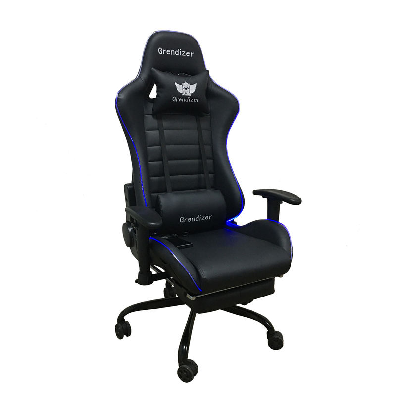 Sedile da gioco RGB in pelle sintetica con funzione di massaggio luci RGB e comfort elevato