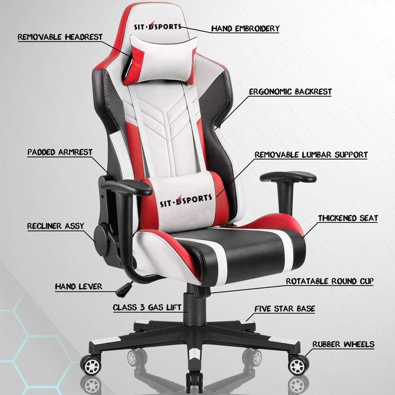 Confortevole PU pelle Massaggio personalizzato Y-SEATER Sedia da gioco per computer