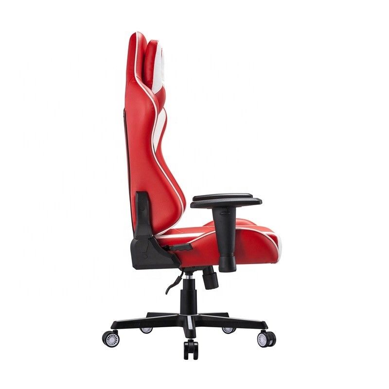 Comodo sedile per sport elettronici rotante sedile da gioco in cuoio in PU bianco professionale