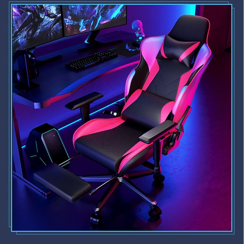 Flowing Light And Color Luxury PU Leather Racing Gaming Chair per computer gamer