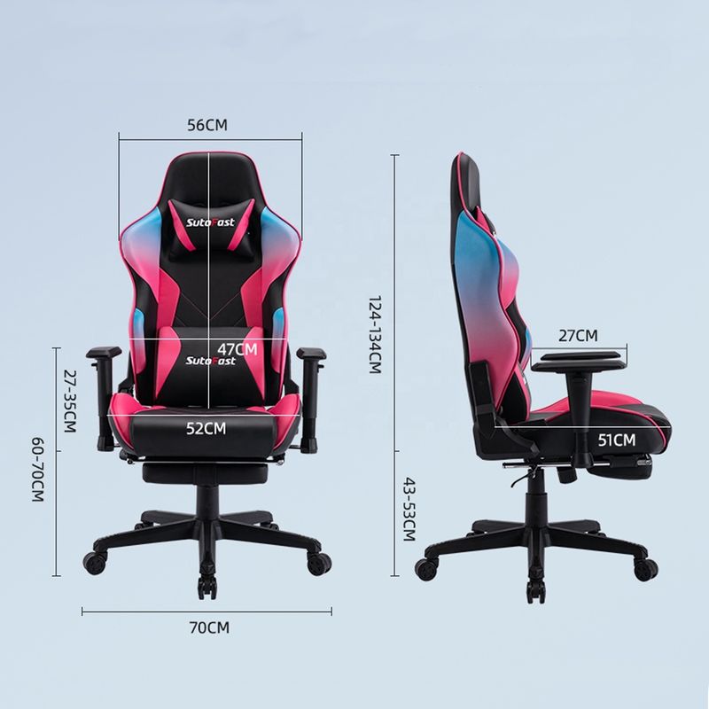 Flowing Light And Color Luxury PU Leather Racing Gaming Chair per computer gamer