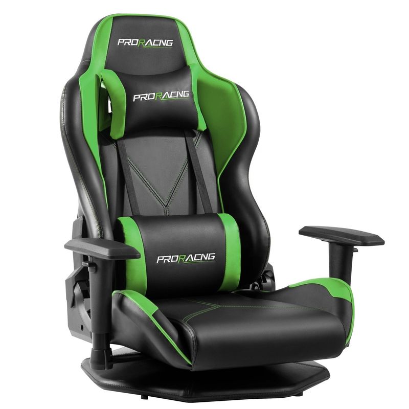 Sedia di esports rotante senza piedi fissi Sedia da computer da corsa in pelle in PVC