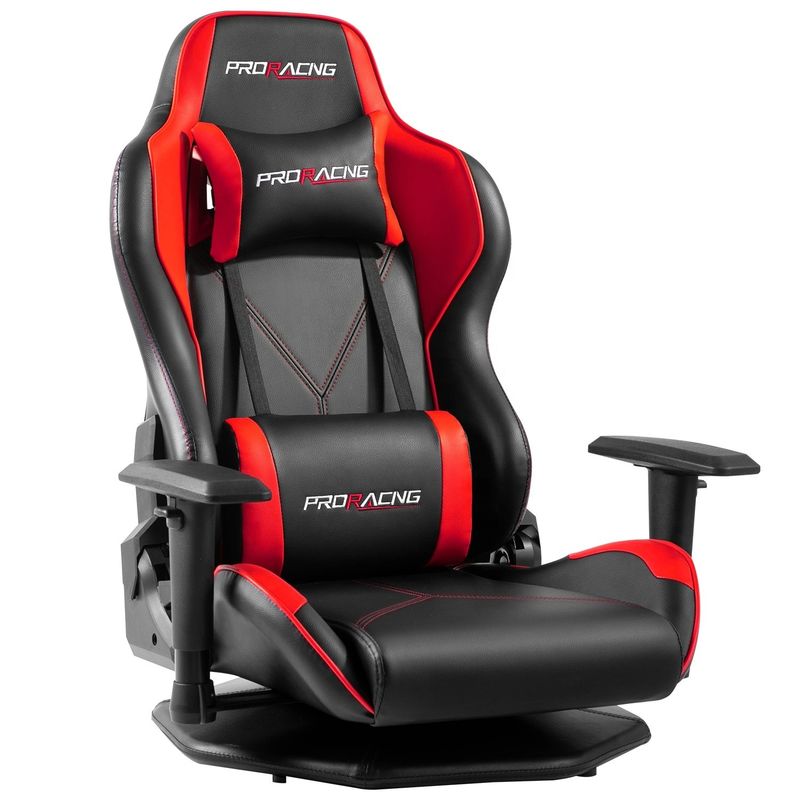 HCYZ sedia da gioco per computer in pelle di PVC grigio con design rotante conveniente e durevole