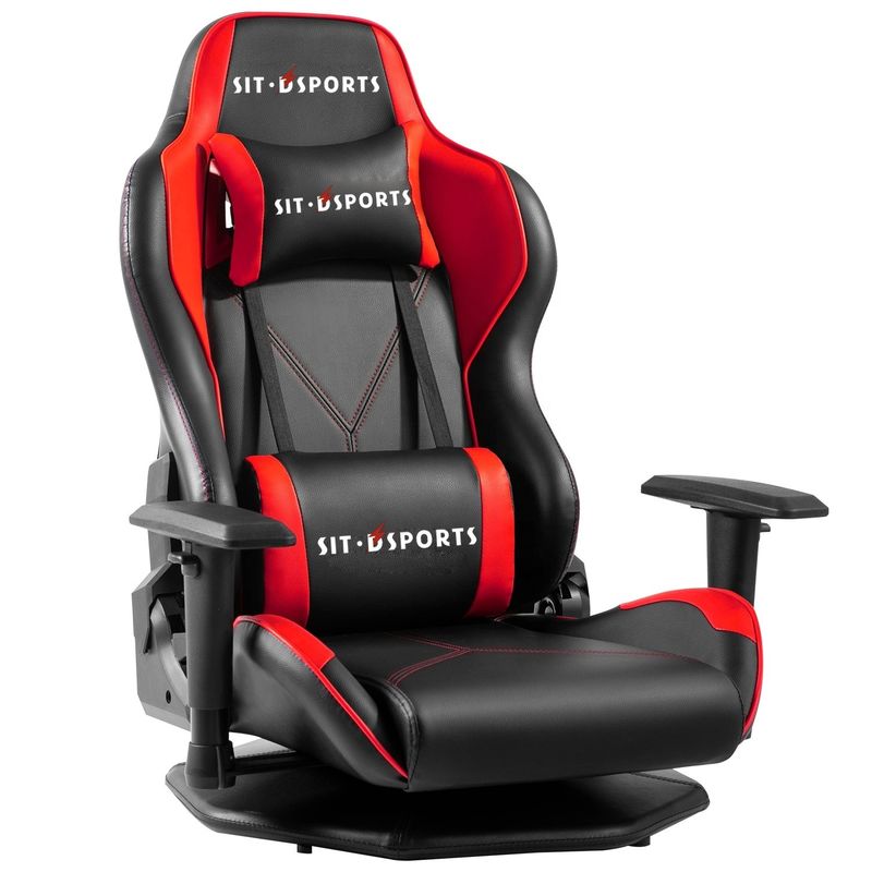 Sedia di esports rotante senza piedi fissi Sedia da computer da corsa in pelle in PVC