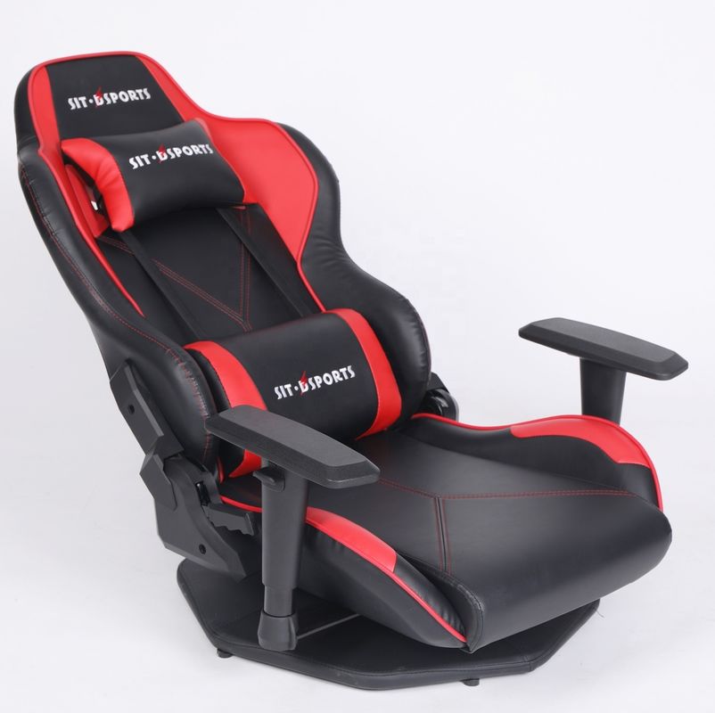 Sedia di esports rotante senza piedi fissi Sedia da computer da corsa in pelle in PVC
