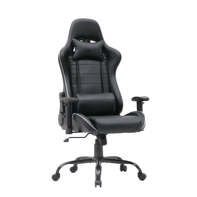 HCYZ RGB LED Light PC Gamer Chair con schienale regolabile 90-180 e funzione di massaggio