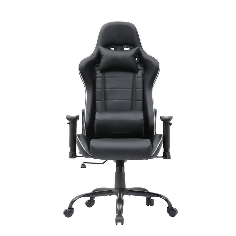 HCYZ RGB LED Light PC Gamer Chair con schienale regolabile 90-180 e funzione di massaggio