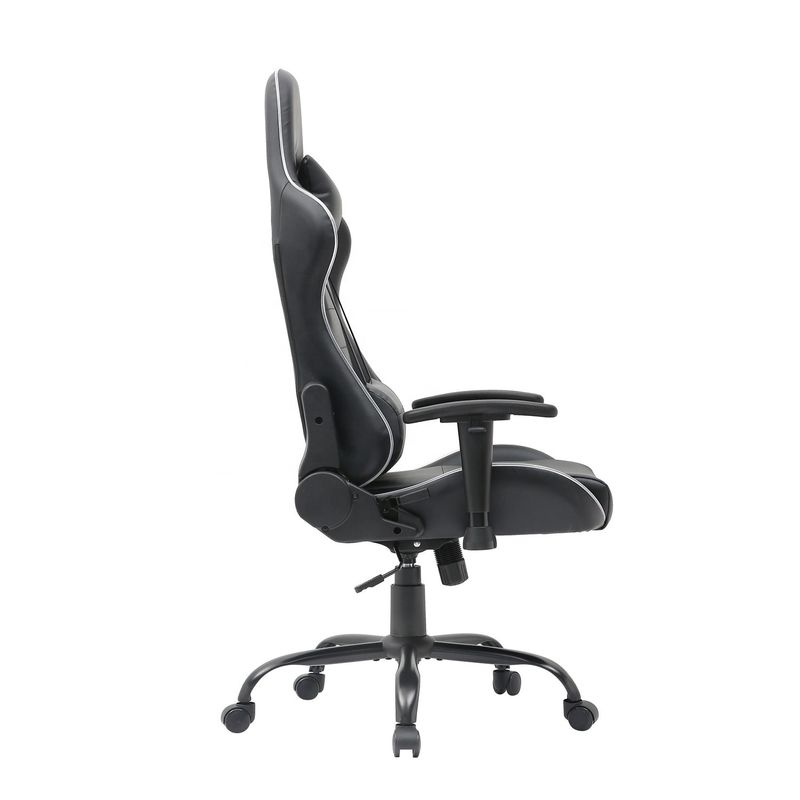 HCYZ RGB LED Light PC Gamer Chair con schienale regolabile 90-180 e funzione di massaggio