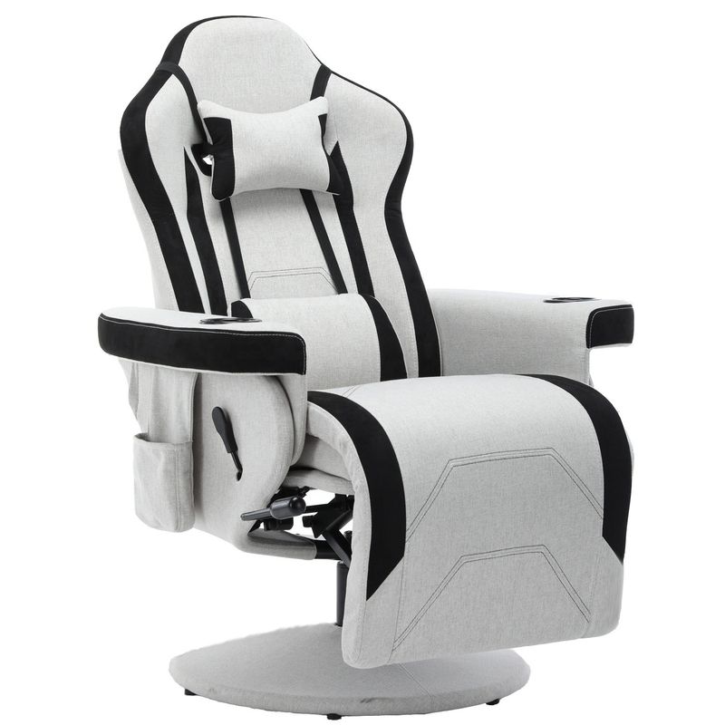 Sedile da gioco di lusso con portatavola in pelle di colore rosso in stile da corsa Sedile ergonomico Divano di ufficio girevole