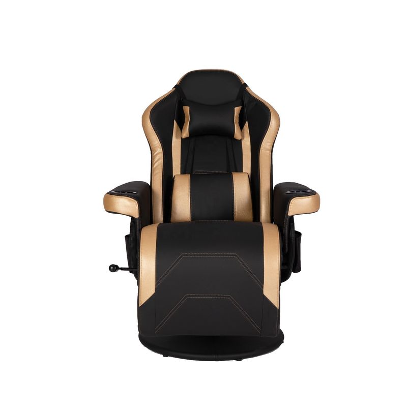 Sedile da gioco di lusso con portatavola in pelle di colore rosso in stile da corsa Sedile ergonomico Divano di ufficio girevole